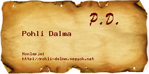 Pohli Dalma névjegykártya